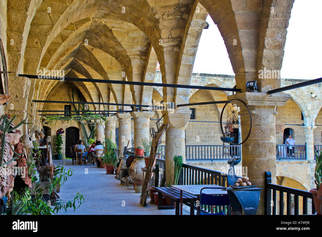 Nicosia caravansary-Büyük Han Lefkoşa, Cipro Foto Stock