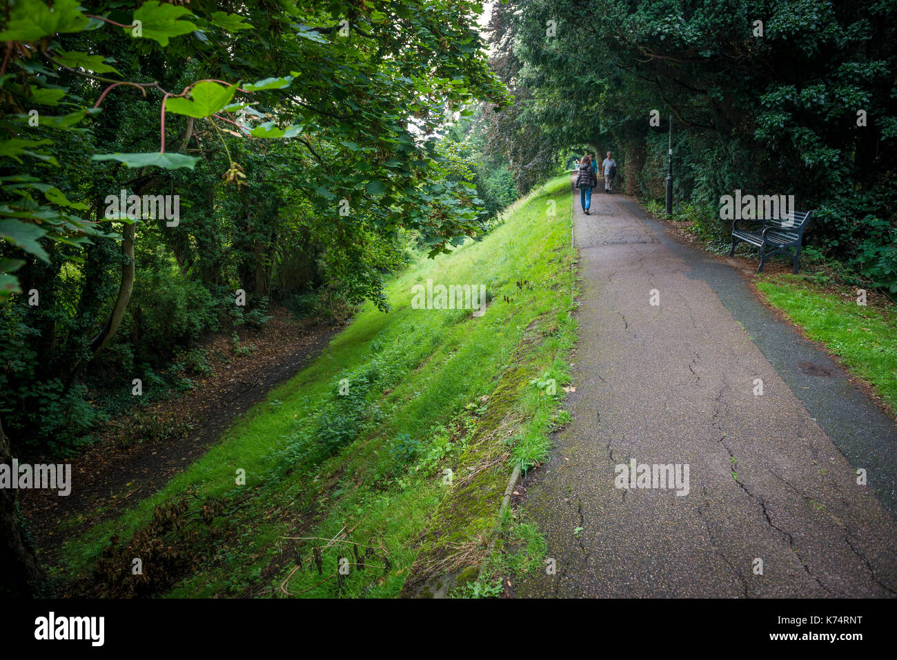 Sterri antiche che circondano la città di Sandwich Kent, Regno Unito Foto Stock