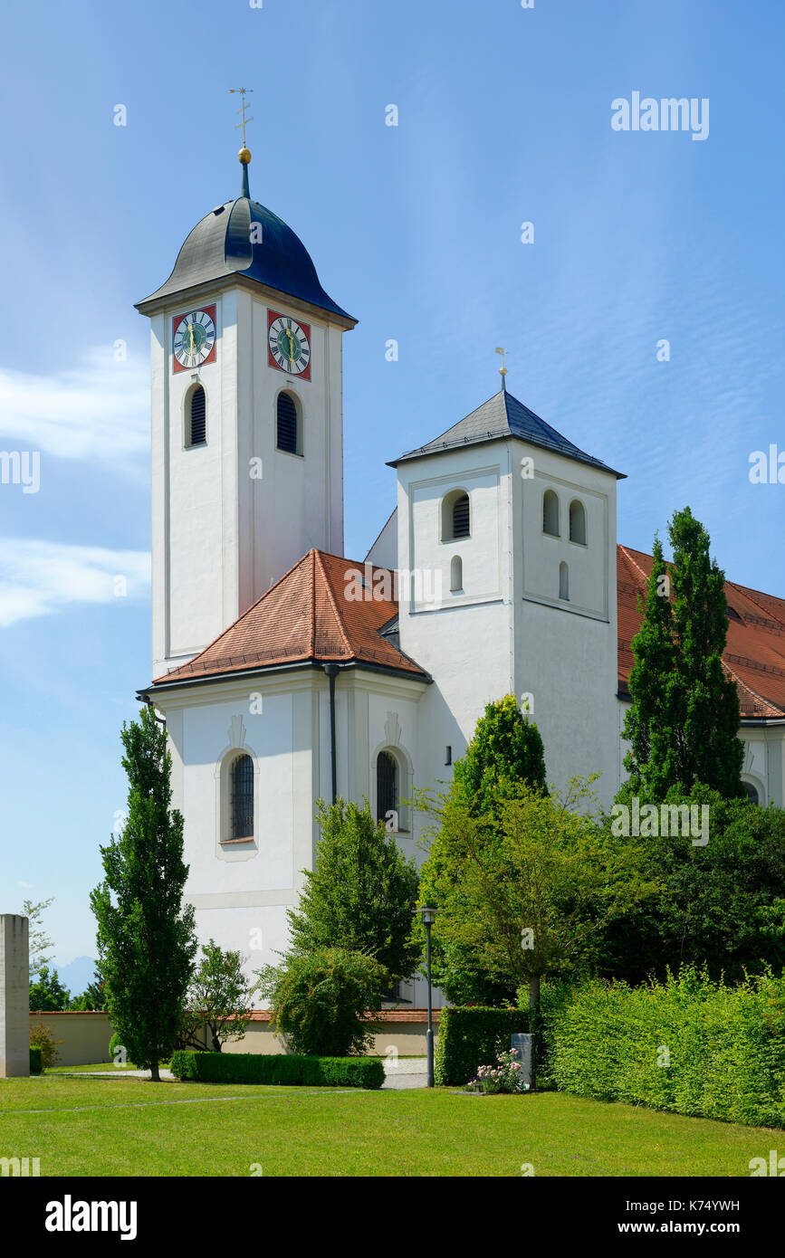 Chiesa parrocchiale di st. marinus e anianus, rott am Inn, Alta Baviera, Baviera, Germania Foto Stock