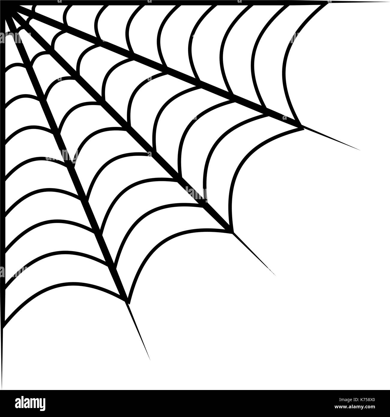 Spider Web vettore icona simbolo design. bella illustrazione isolati su sfondo bianco Illustrazione Vettoriale