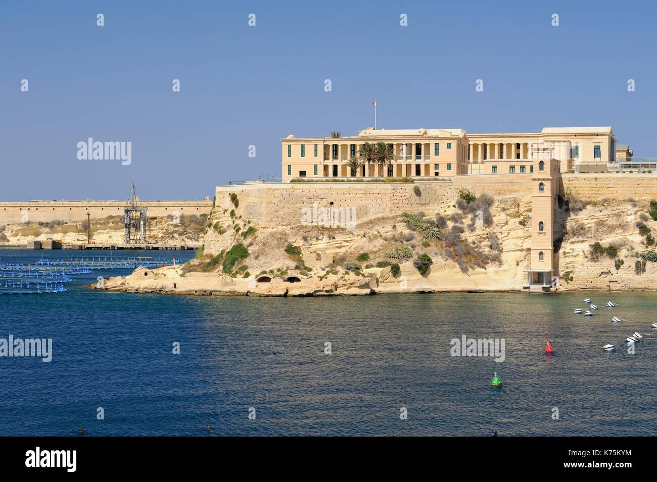 Malta, Kalkara, Royal Naval Hospital (Bighi Bighi RNH) ou villa Bighi Foto Stock