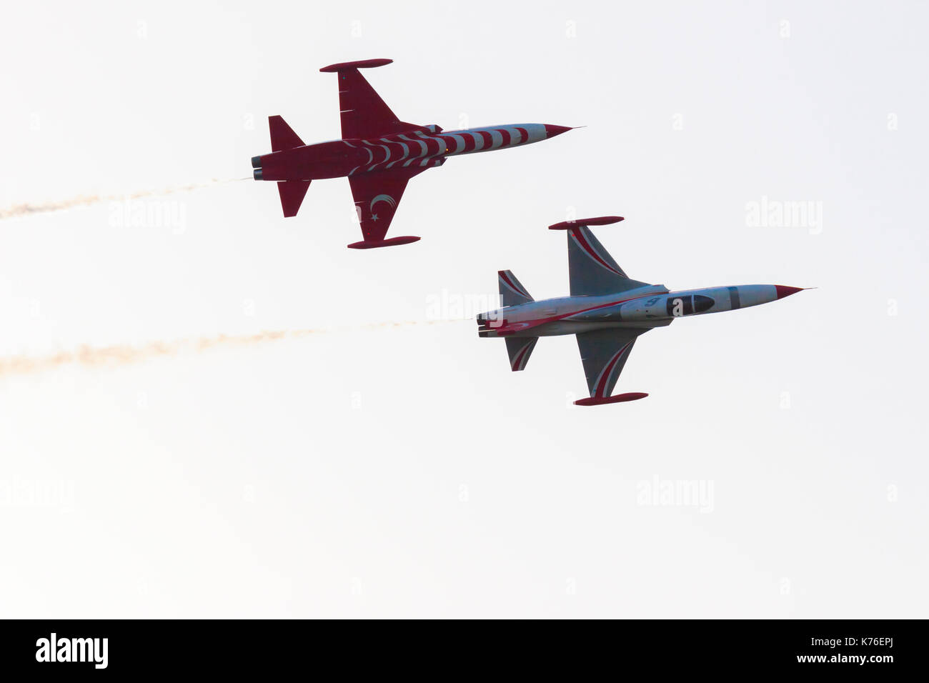 Bagno turco acrobatico squadrone aviazione eseguendo. Foto Stock