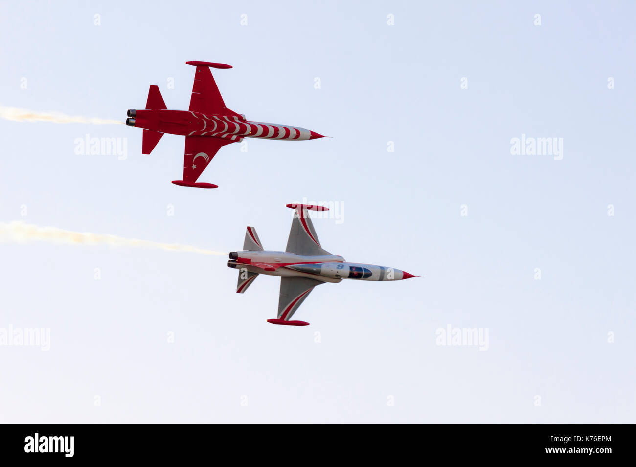 Bagno turco acrobatico squadrone aviazione eseguendo. Foto Stock