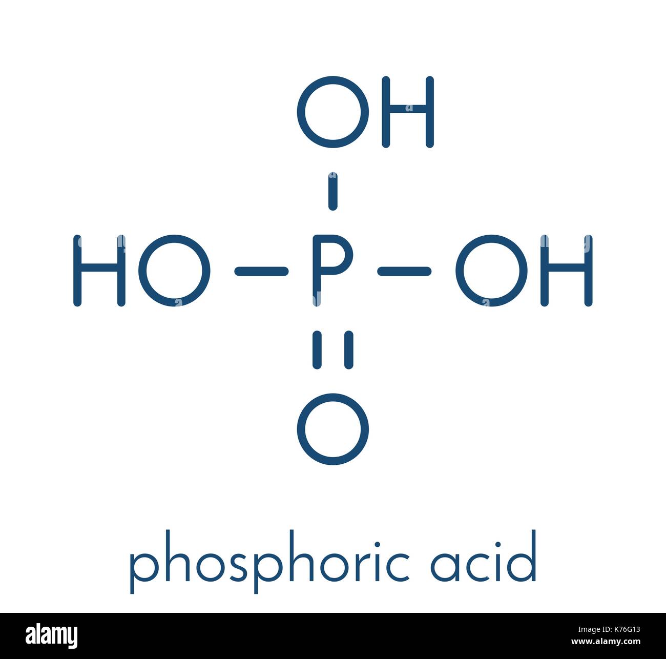 Acido fosforico acido minerale molecola. utilizzato nella produzione di  fertilizzanti, tamponi biologici, come additivo alimentare, ecc. formula  scheletrico Immagine e Vettoriale - Alamy