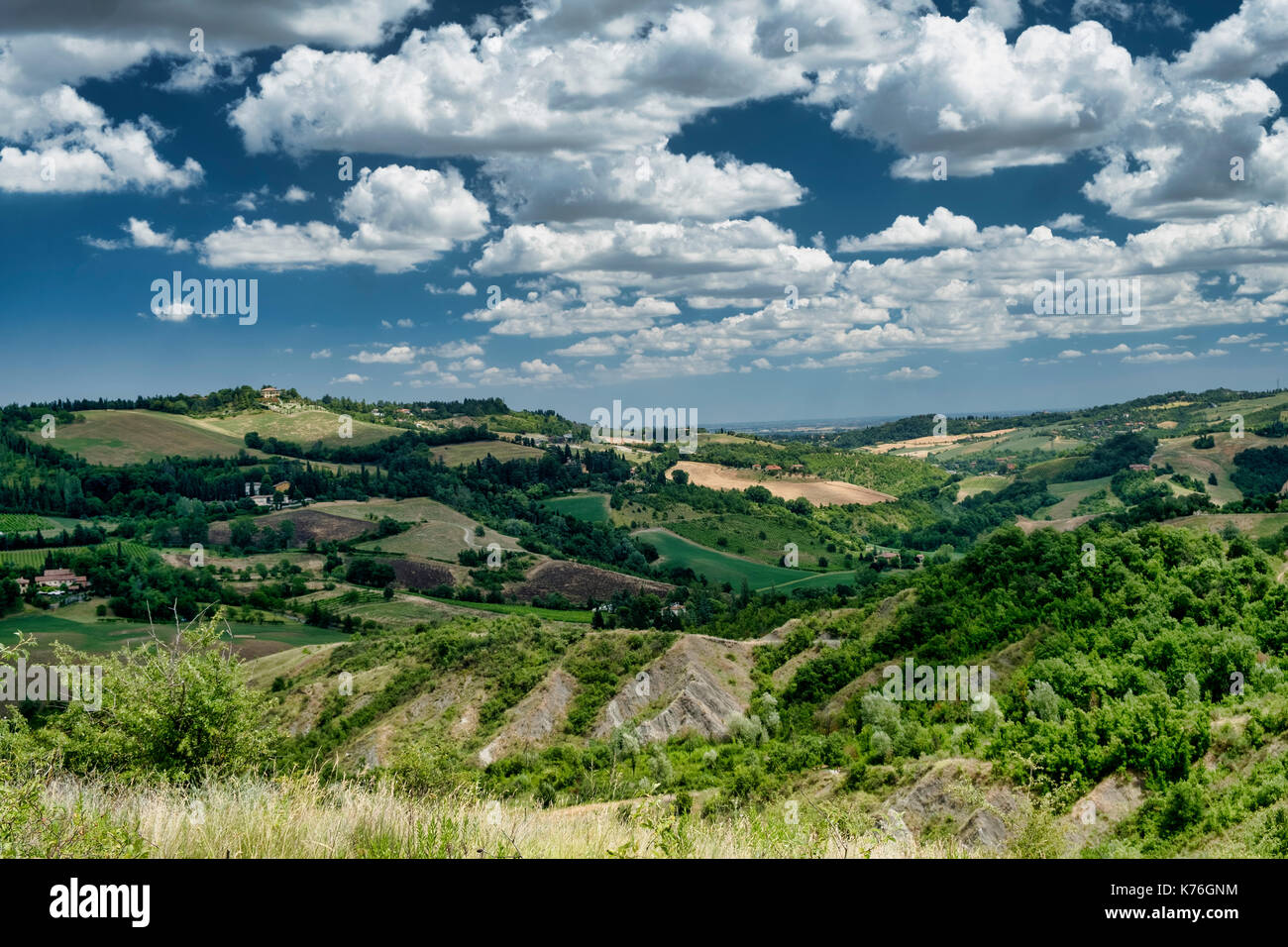 Sabbiuno (Bologna, emilia romagna, italia): il paesaggio in estate Foto Stock