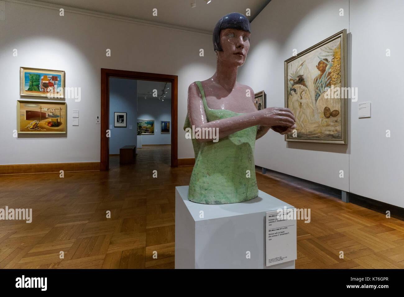 Il Museo Nazionale, Mika Mikun "donna con un apple", Varsavia, Polonia Foto Stock