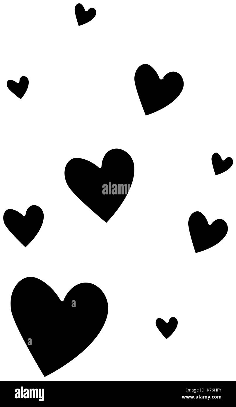 Cuori battenti icone decorativo illustrazione vettoriale design Illustrazione Vettoriale