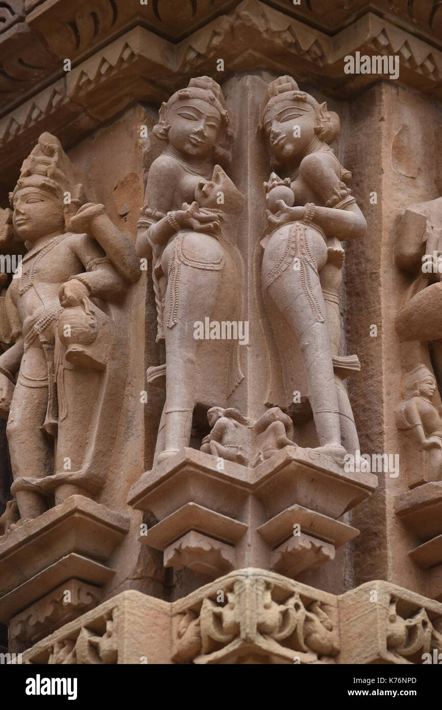 Gruppo Occidentale di templi - Kandariya Mahadeva Temple Foto Stock