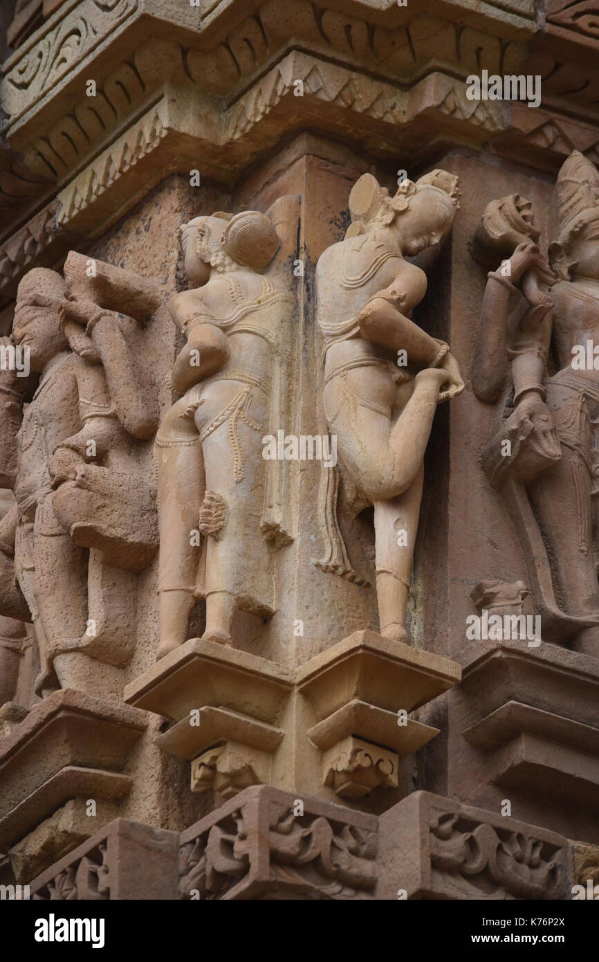 Gruppo Occidentale di templi - Kandariya Mahadeva Temple Foto Stock