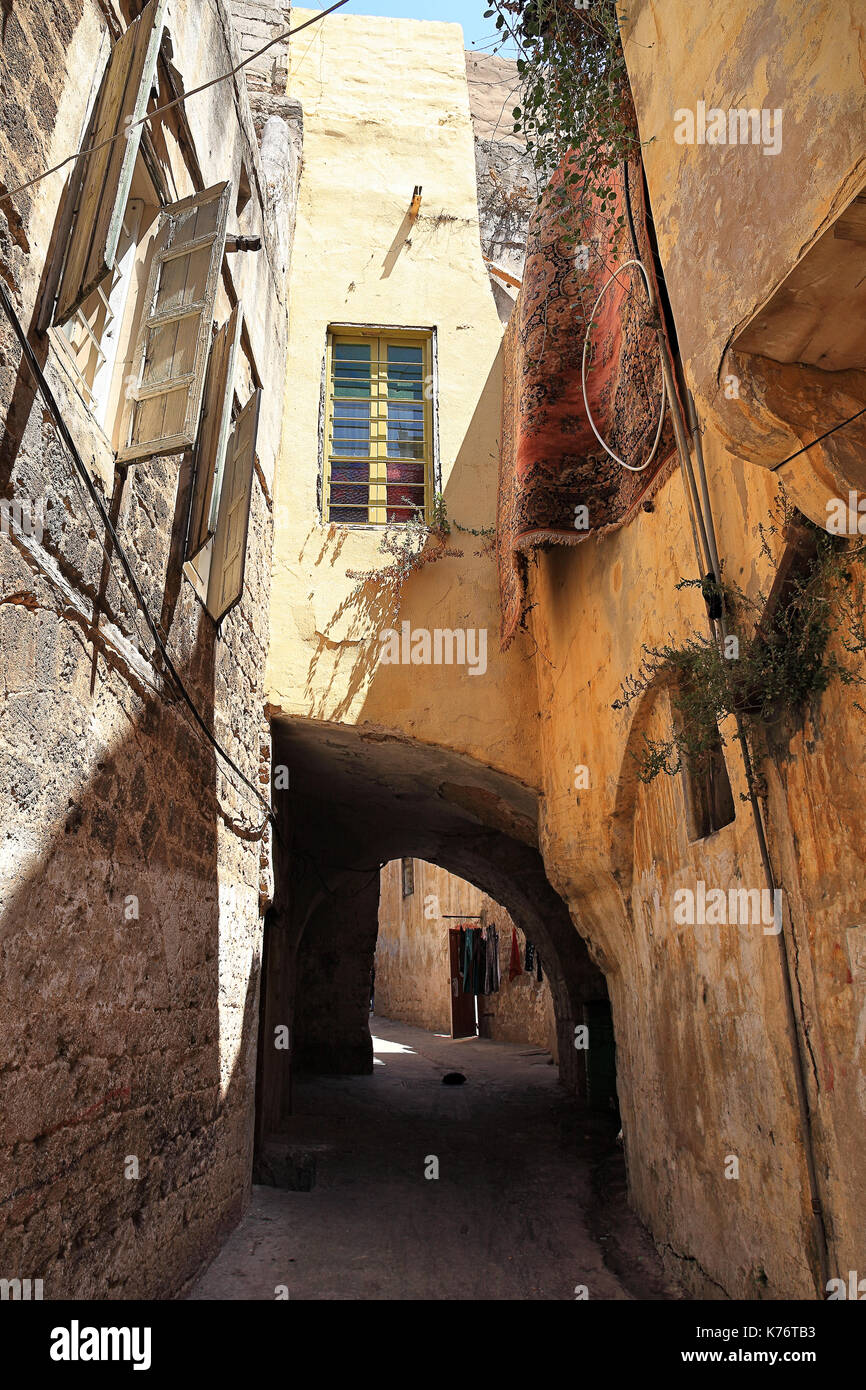 Le stradine del centro storico di tripoli zona souk, Libano Foto Stock