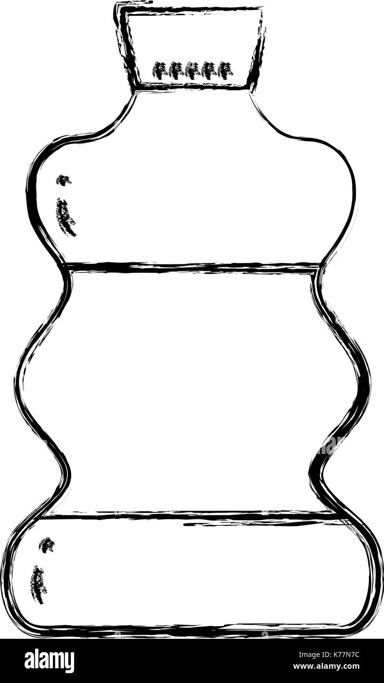 La figura liquit candeggina nel design del biberon per pulire Illustrazione Vettoriale