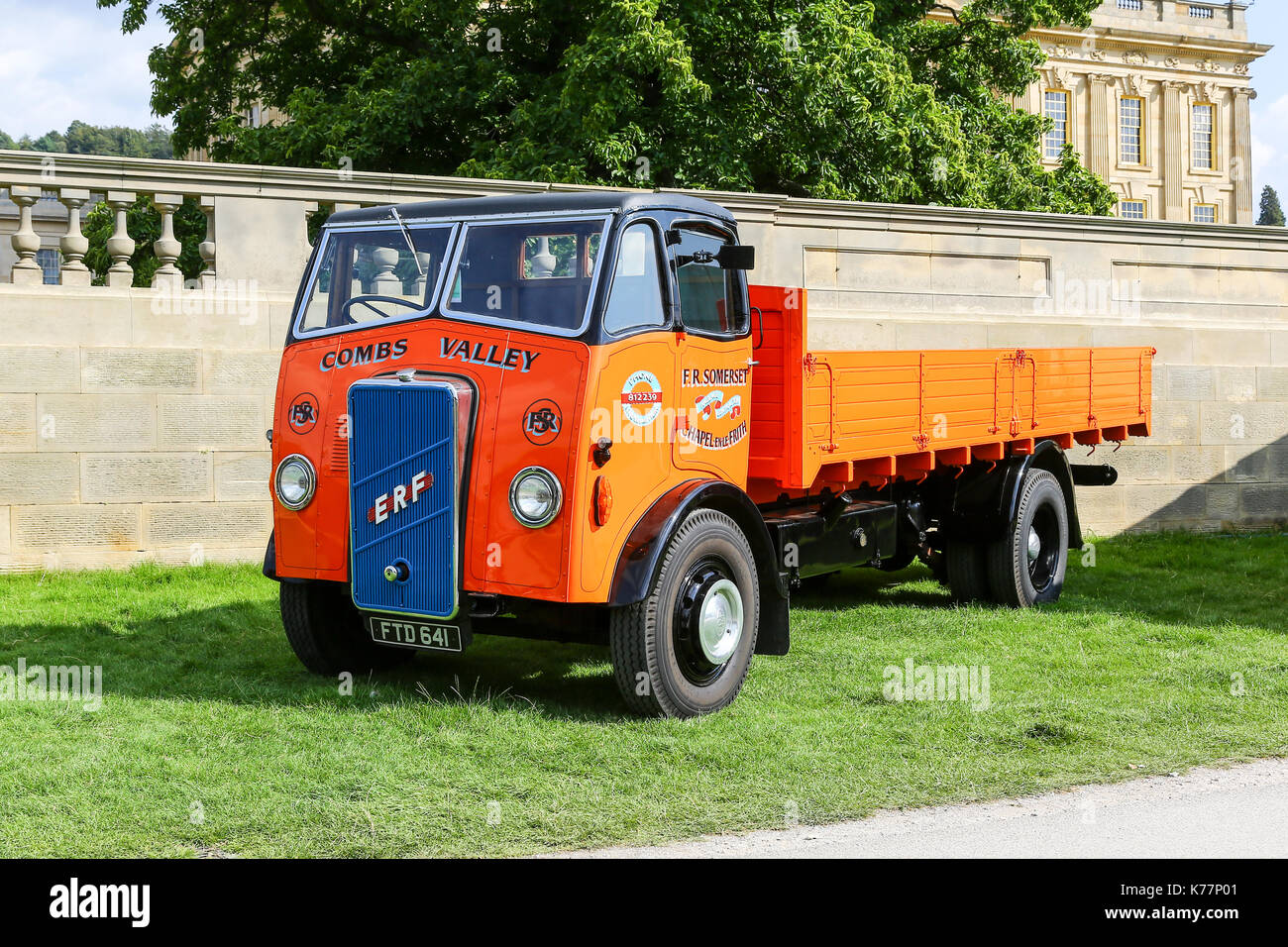 Un ERF C 15 dropside autocarro autocarro o veicolo commerciale, costruito nel 1943 reg. n. FTD 641 Foto Stock