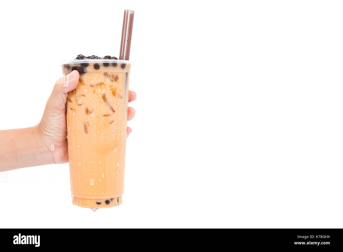 Boba / Bubble tea isolati su sfondo bianco Foto Stock