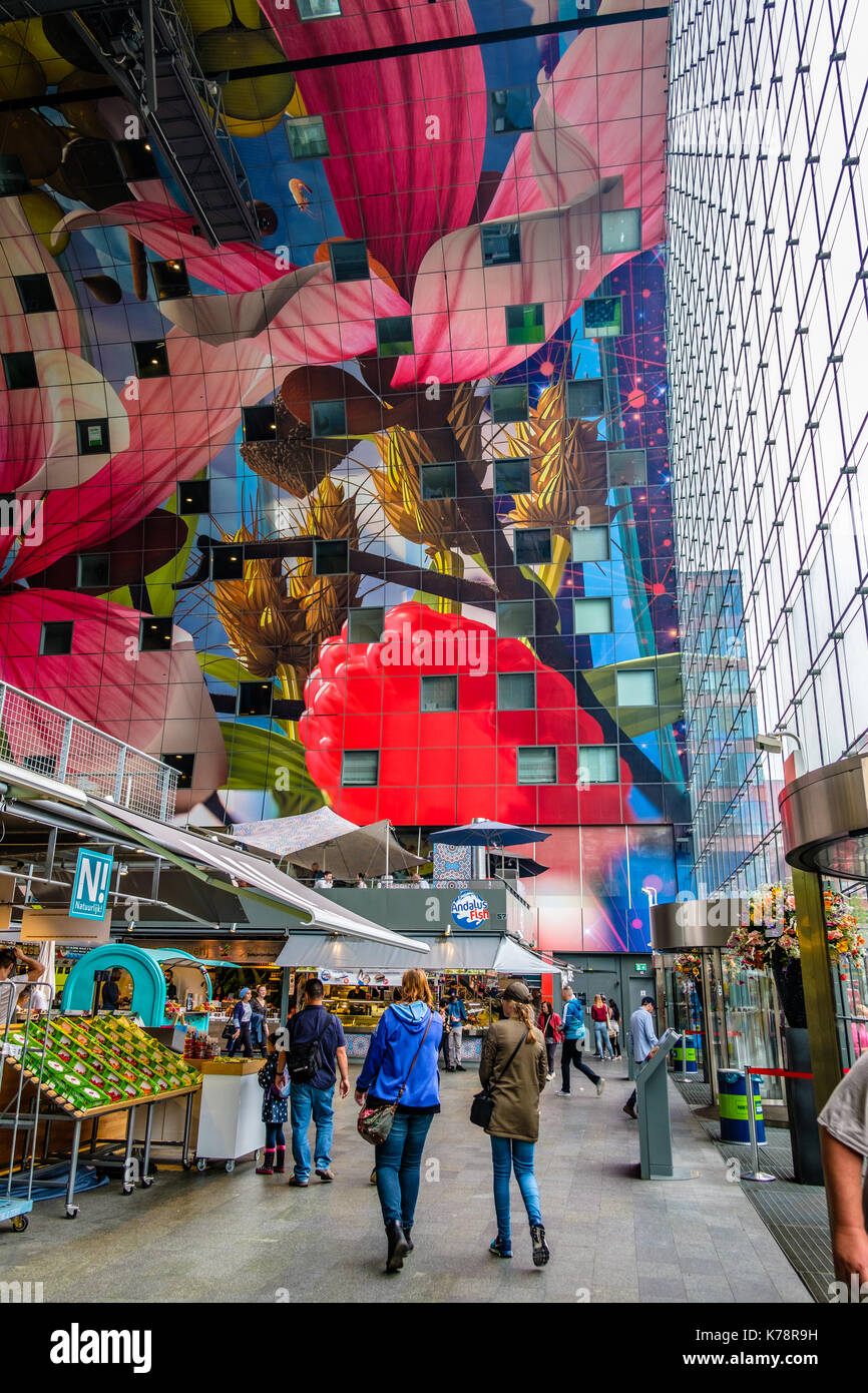 Mercato di Rotterdam, Paesi Bassi Foto Stock