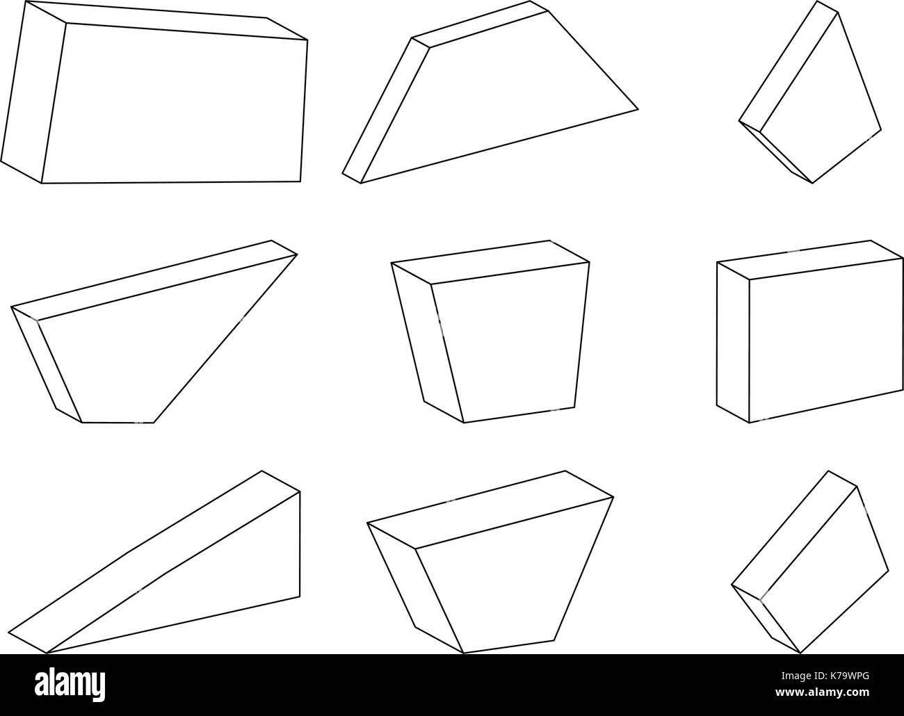 Pietra semplice impostare vettore icona simbolo design. bella illustrazione isolati su sfondo bianco Illustrazione Vettoriale