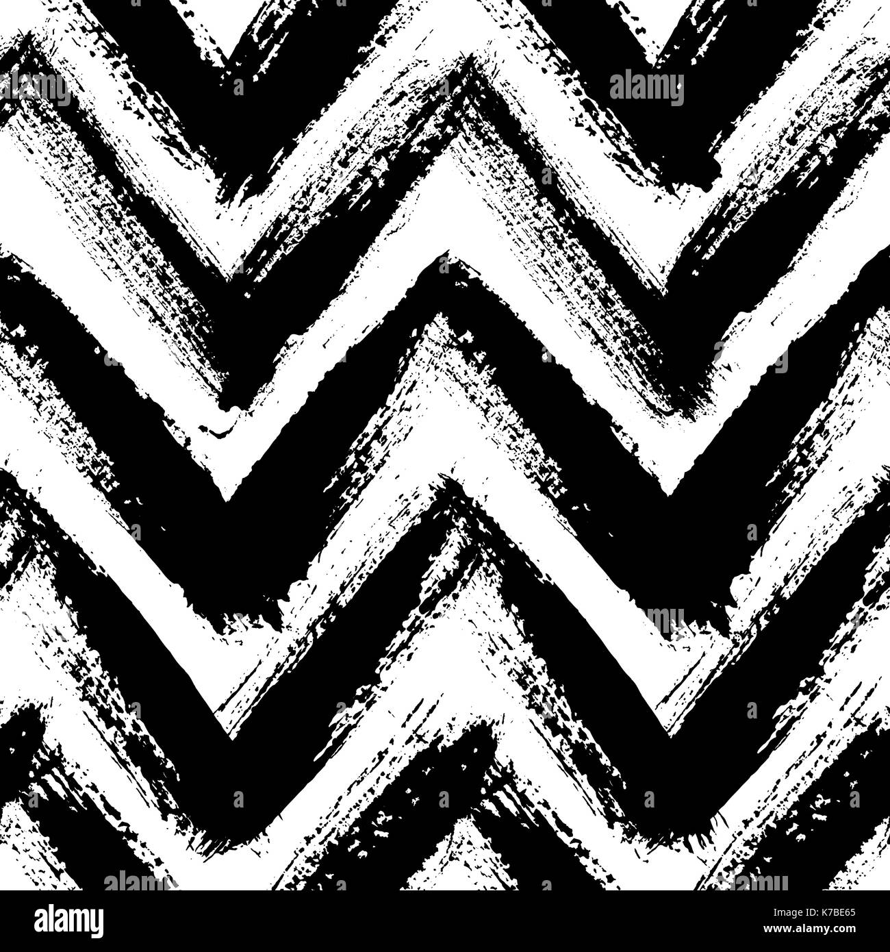 Chevron pattern da tratti di pennello Illustrazione Vettoriale