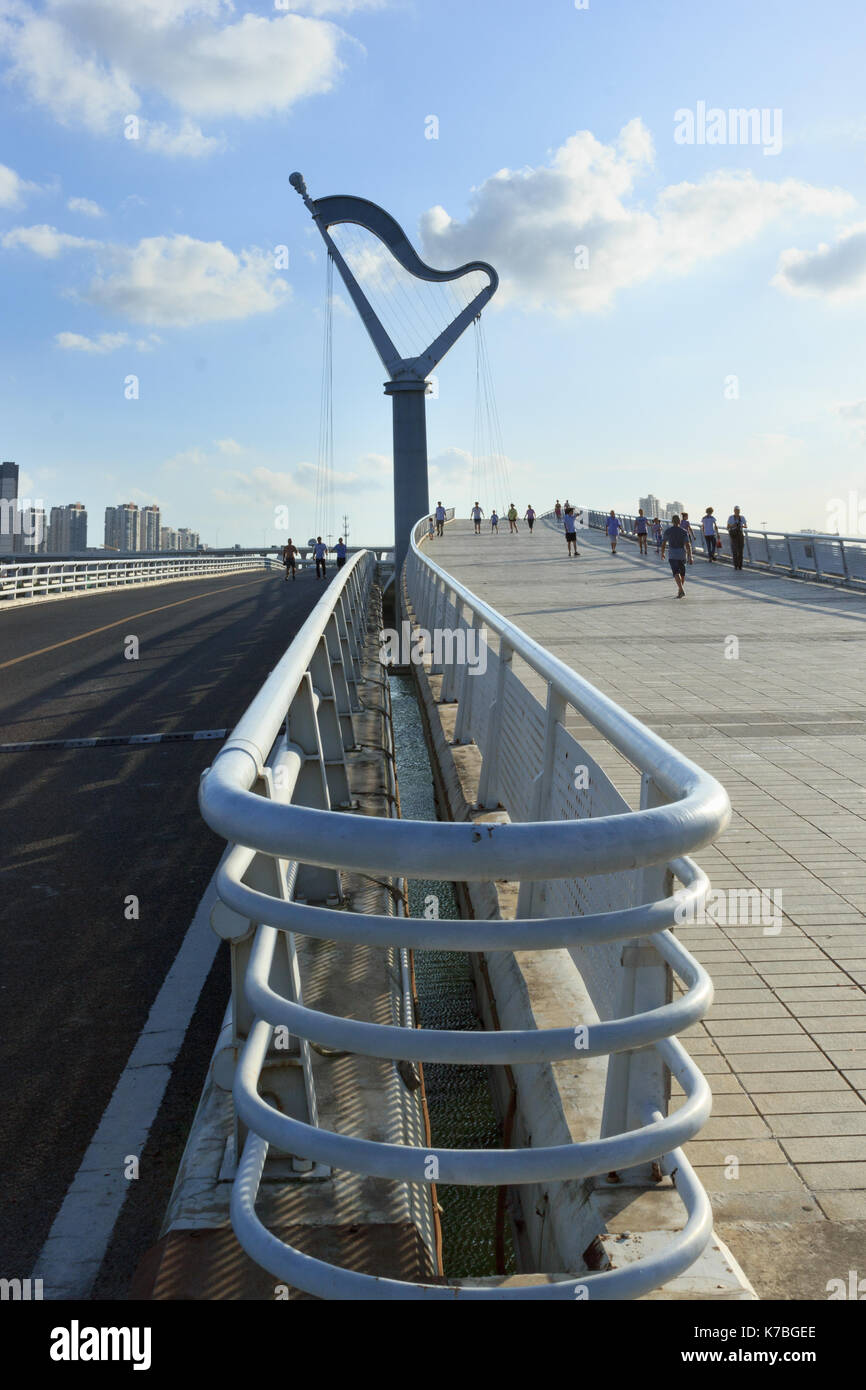 Xiamen, Cina - 12 lug 2014: ARPA ponte nel giardino di xiamen expo Foto Stock