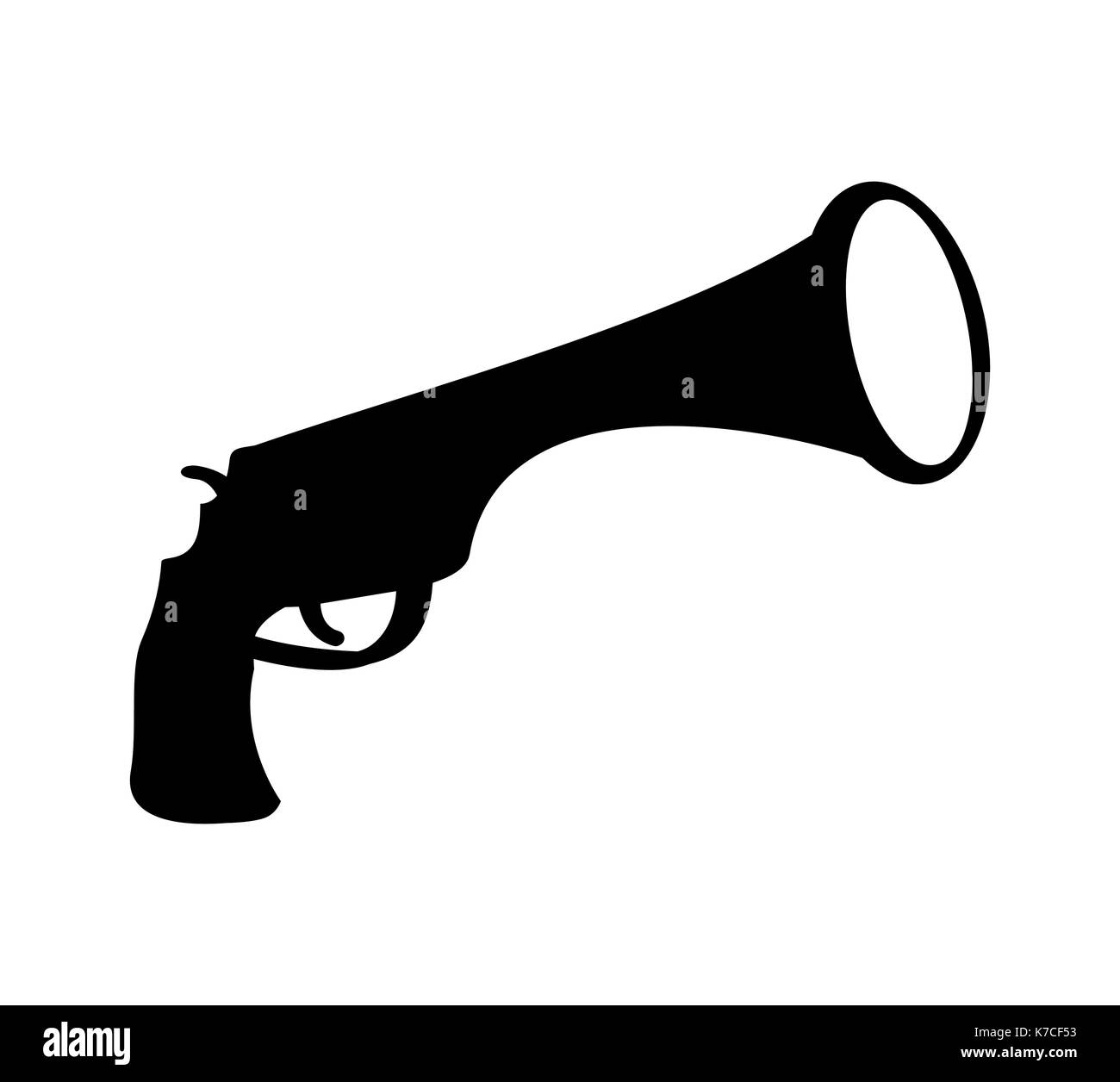 Pistola pirata icona. filibuster pistola. illustrazione vettoriale Illustrazione Vettoriale