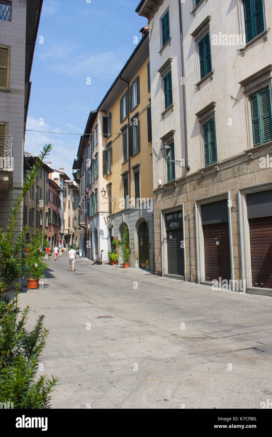 Bergamo, una delle più belle città d'Italia. Il vecchio quartiere chiamato pignolo in città bassa Foto Stock