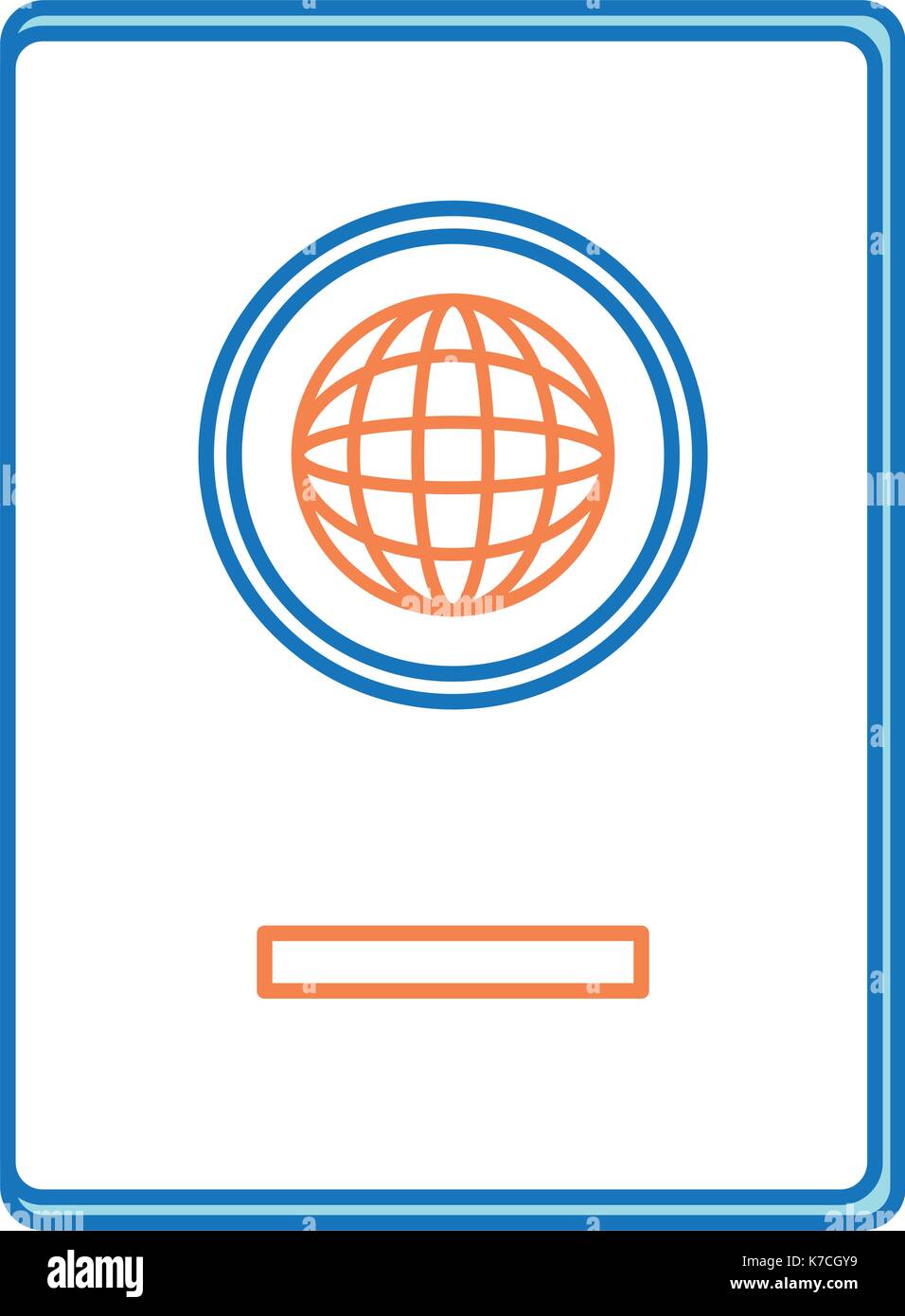 Passaporto Documento icona isolato illustrazione vettoriale design Illustrazione Vettoriale