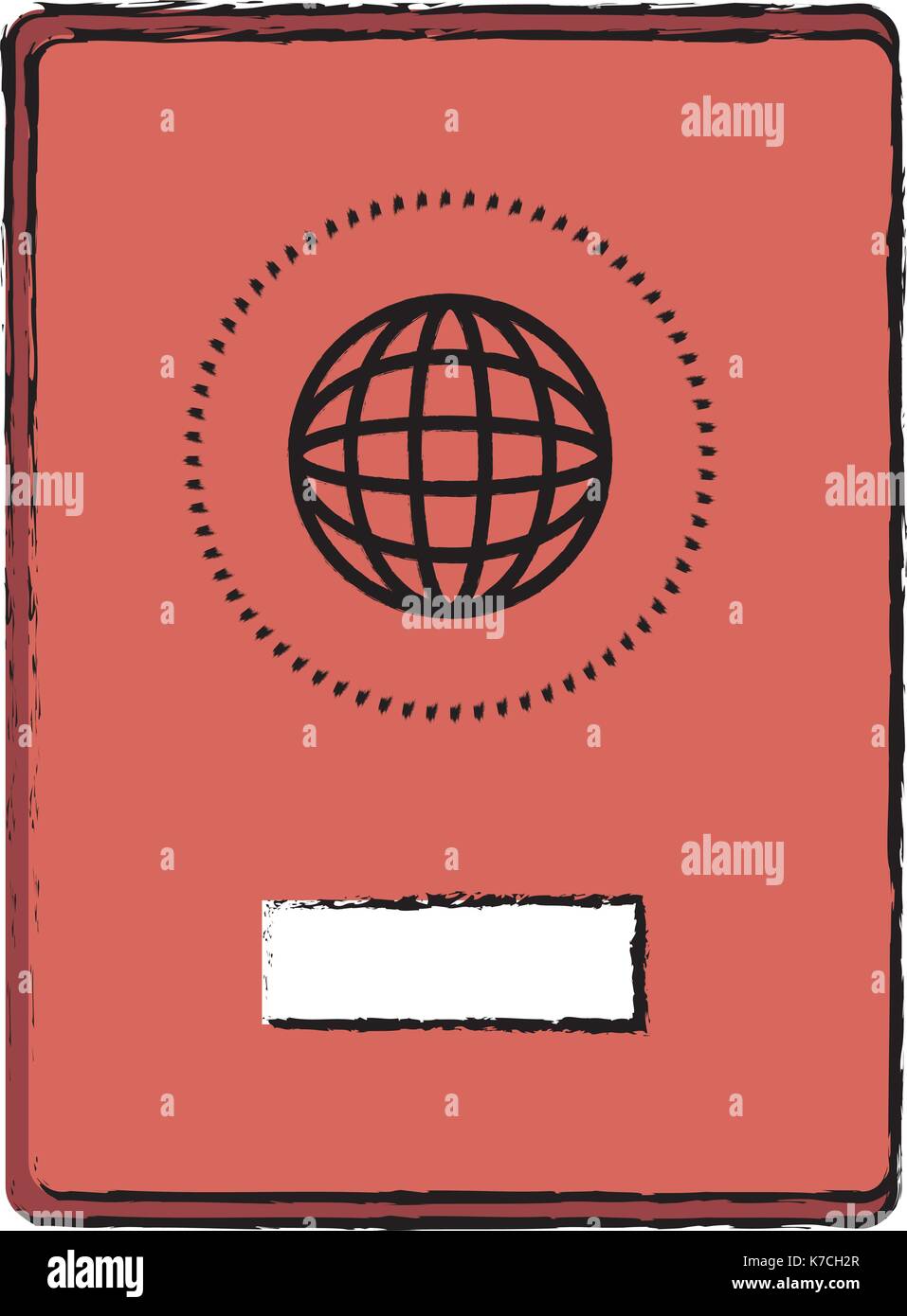 Passaporto Documento icona isolato illustrazione vettoriale design Illustrazione Vettoriale