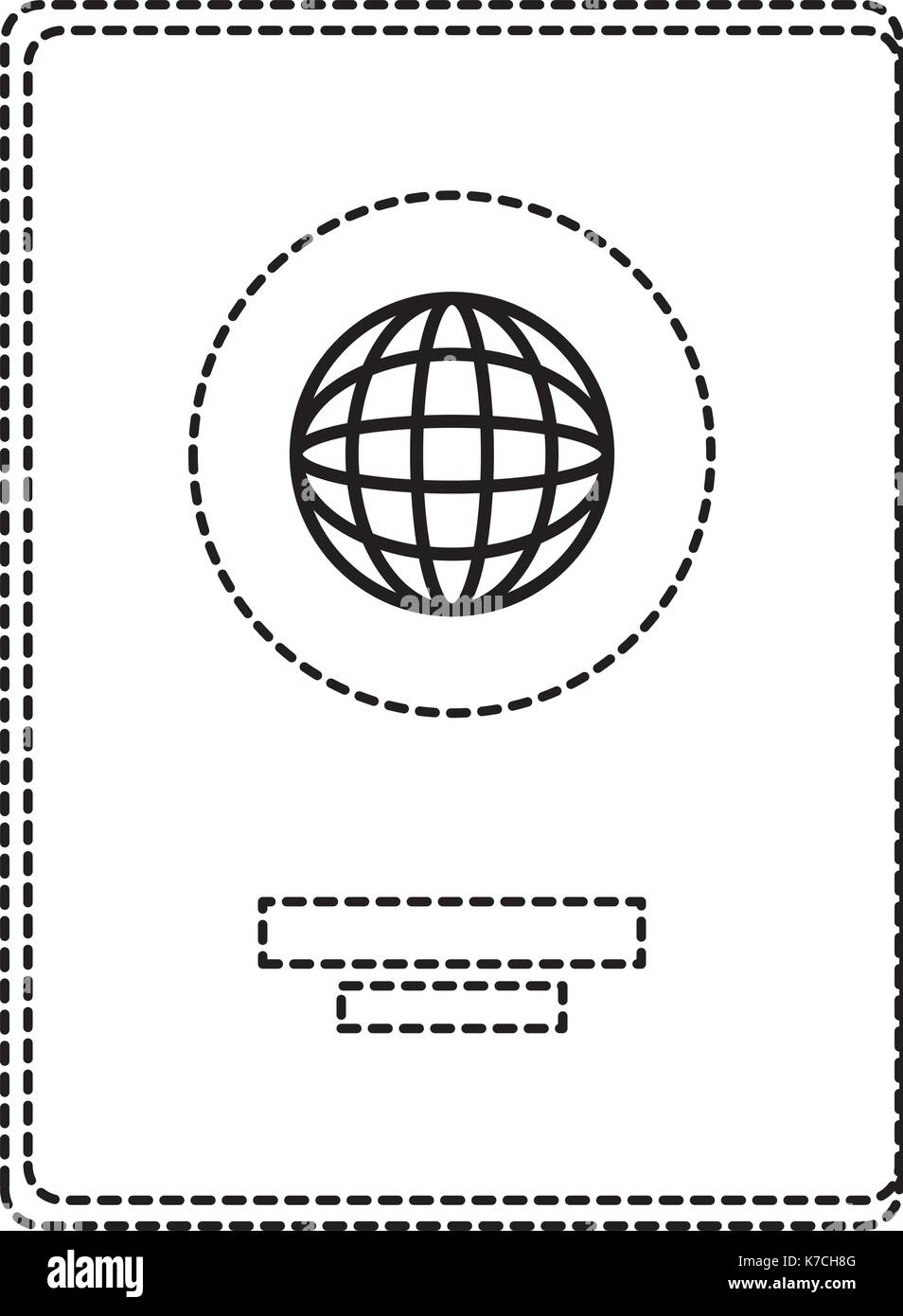 Passaporto Documento icona isolato illustrazione vettoriale design Illustrazione Vettoriale