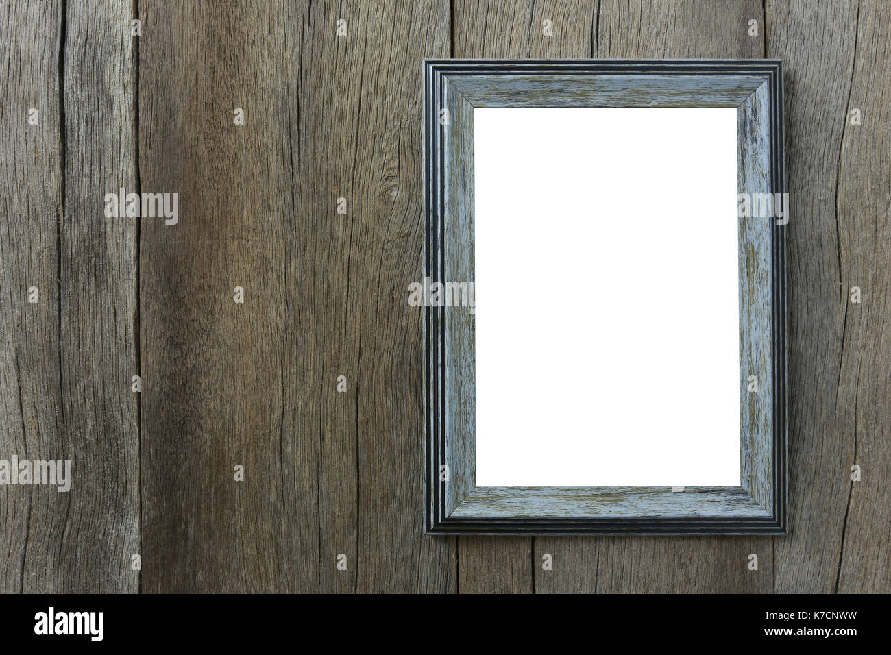 Moderna cornice alla parete in legno e hanno copyspace per la progettazione nel vostro lavoro. Foto Stock