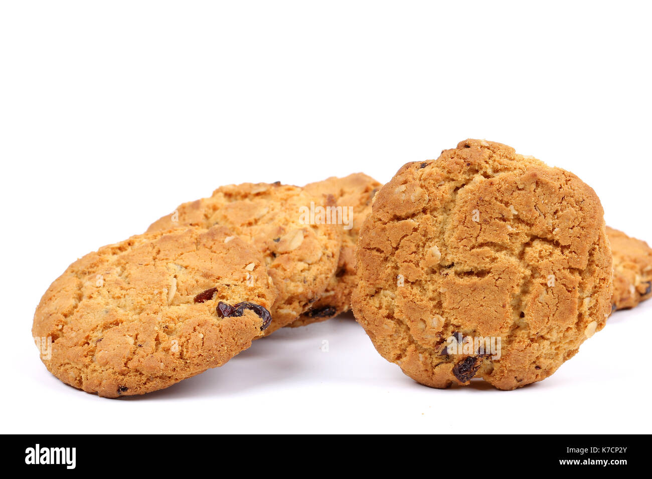 I cookie di mirtillo rosso su bianco, biscotti fatti a mano Foto Stock