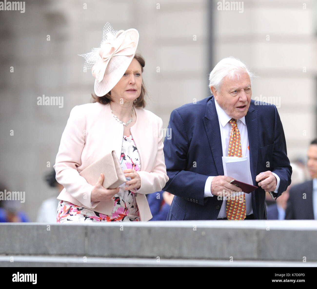 La foto Deve Essere Accreditata ©Alpha Press 079965 10/06/2016 Sir David Attenborough al National Service of Thanksgiving durante le celebrazioni per il compleanno della Regina 90th che si terranno presso la St Pauls Cathedral di Londra Foto Stock