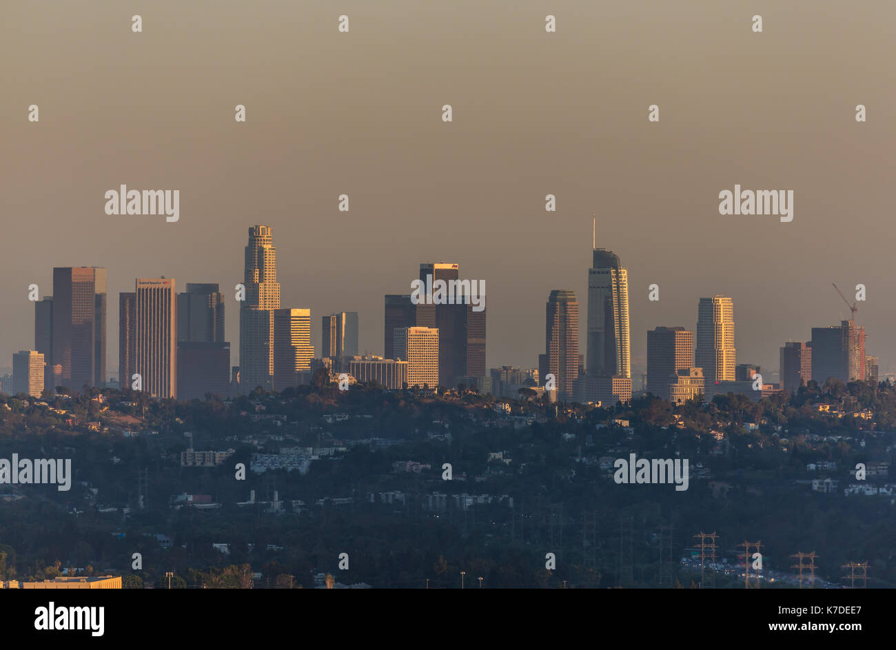 Il centro cittadino di Los Angeles Foto Stock