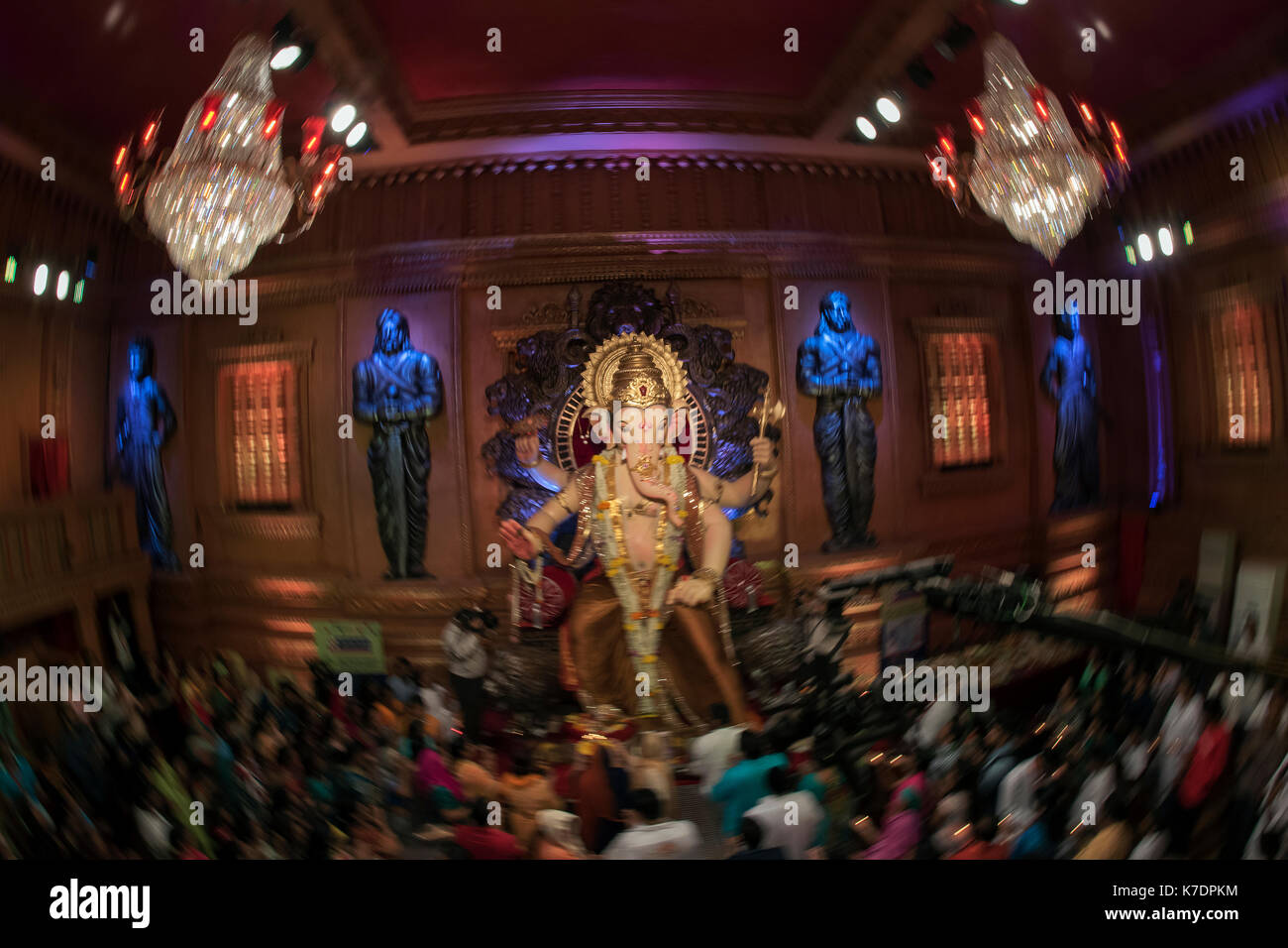 L'immagine di Ganpati o testa di elefante lords idolo.Mumbai, India Foto Stock