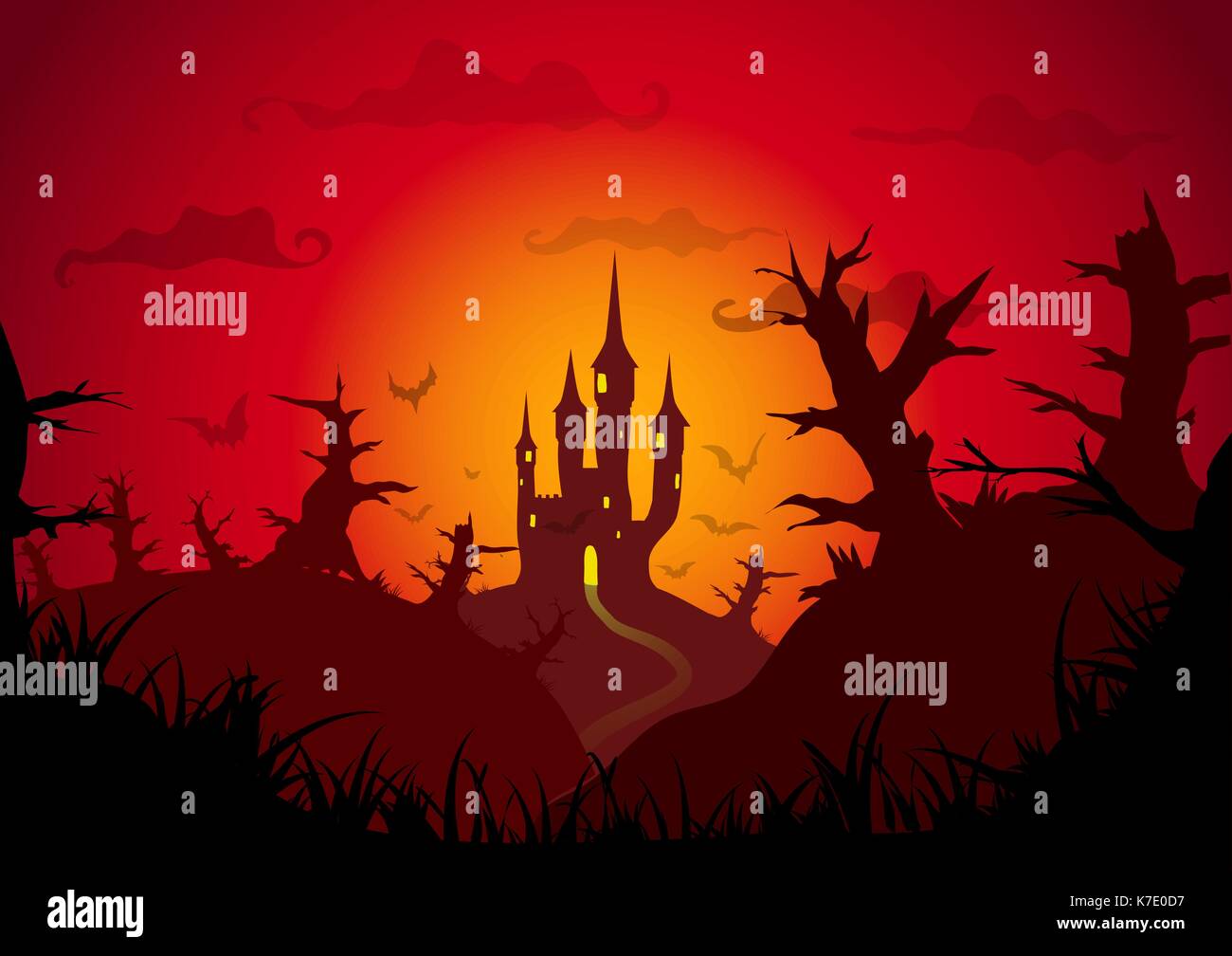 Vettore di halloween poster Illustrazione Vettoriale