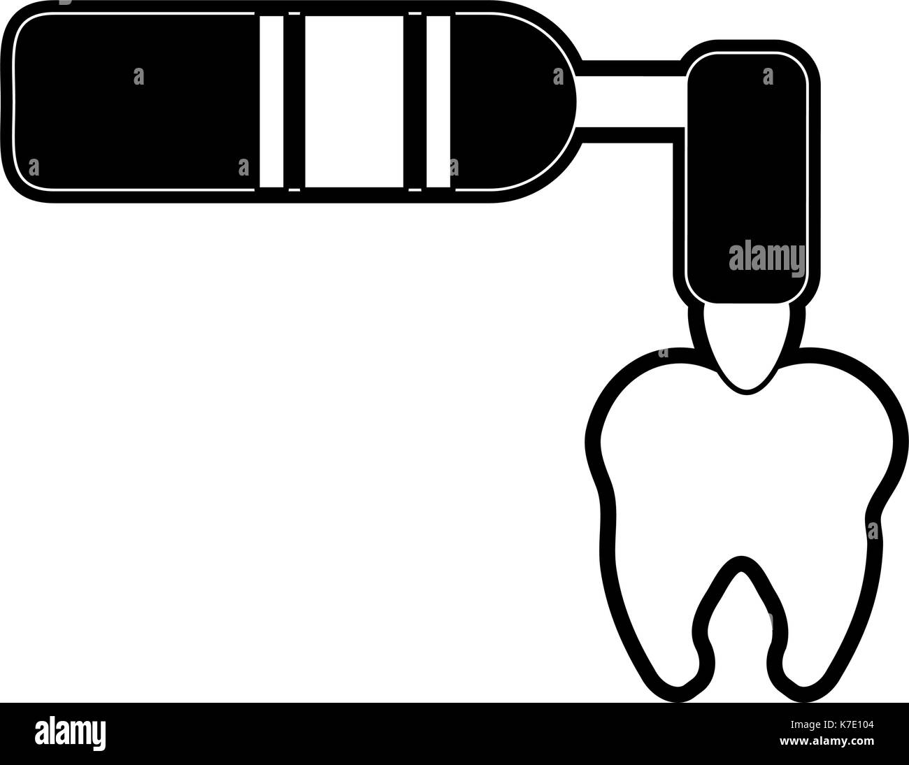 La luce UV in odontoiatria molare icon image Illustrazione Vettoriale