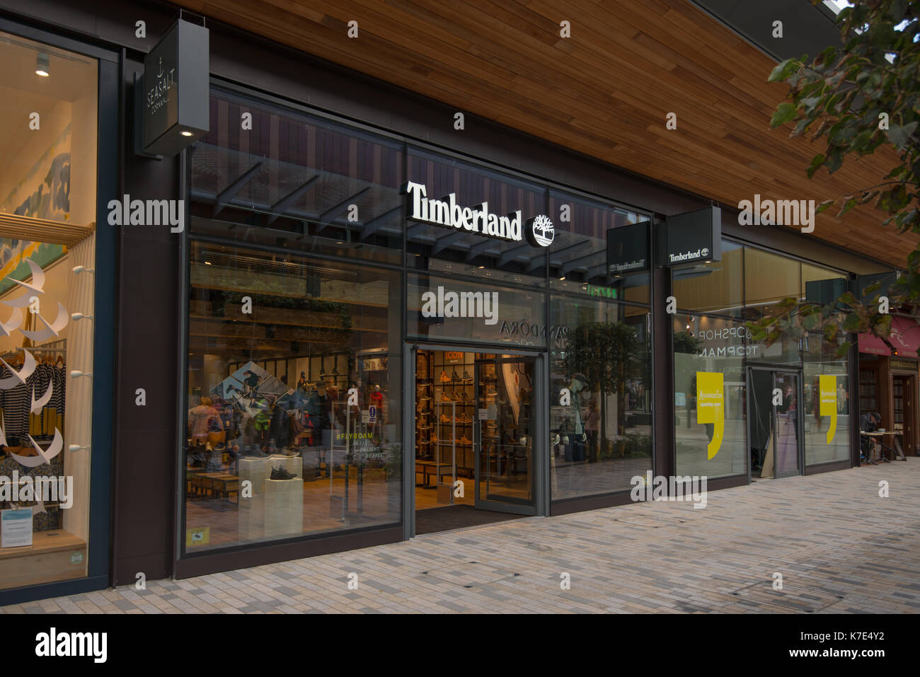 Timberland store retail in bracknell Town Center. berkshire, Regno Unito. Foto Stock