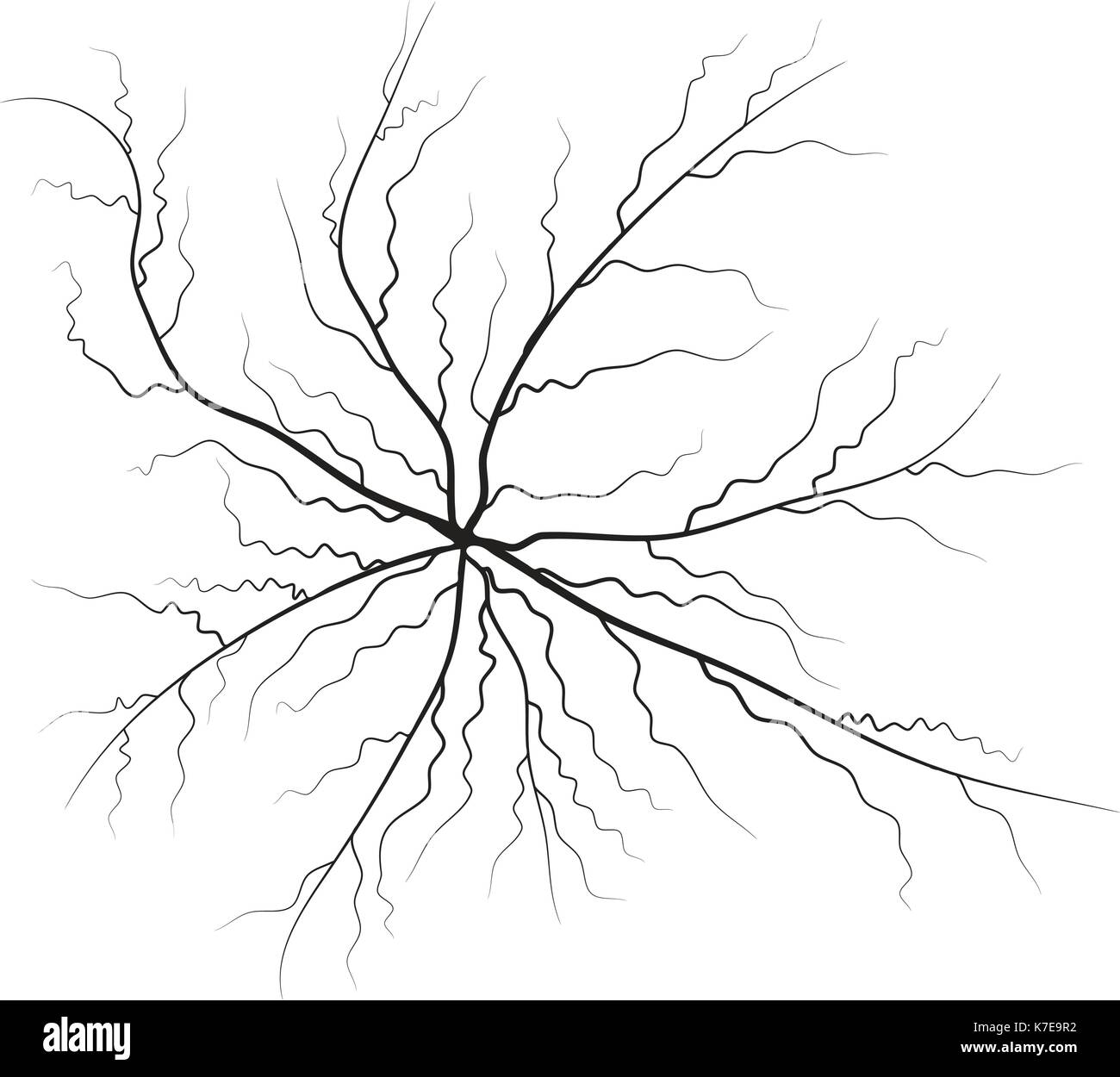 Vena umana, vaso vettore silhouette icona simbolo design. bella illustrazione isolati su sfondo bianco Illustrazione Vettoriale