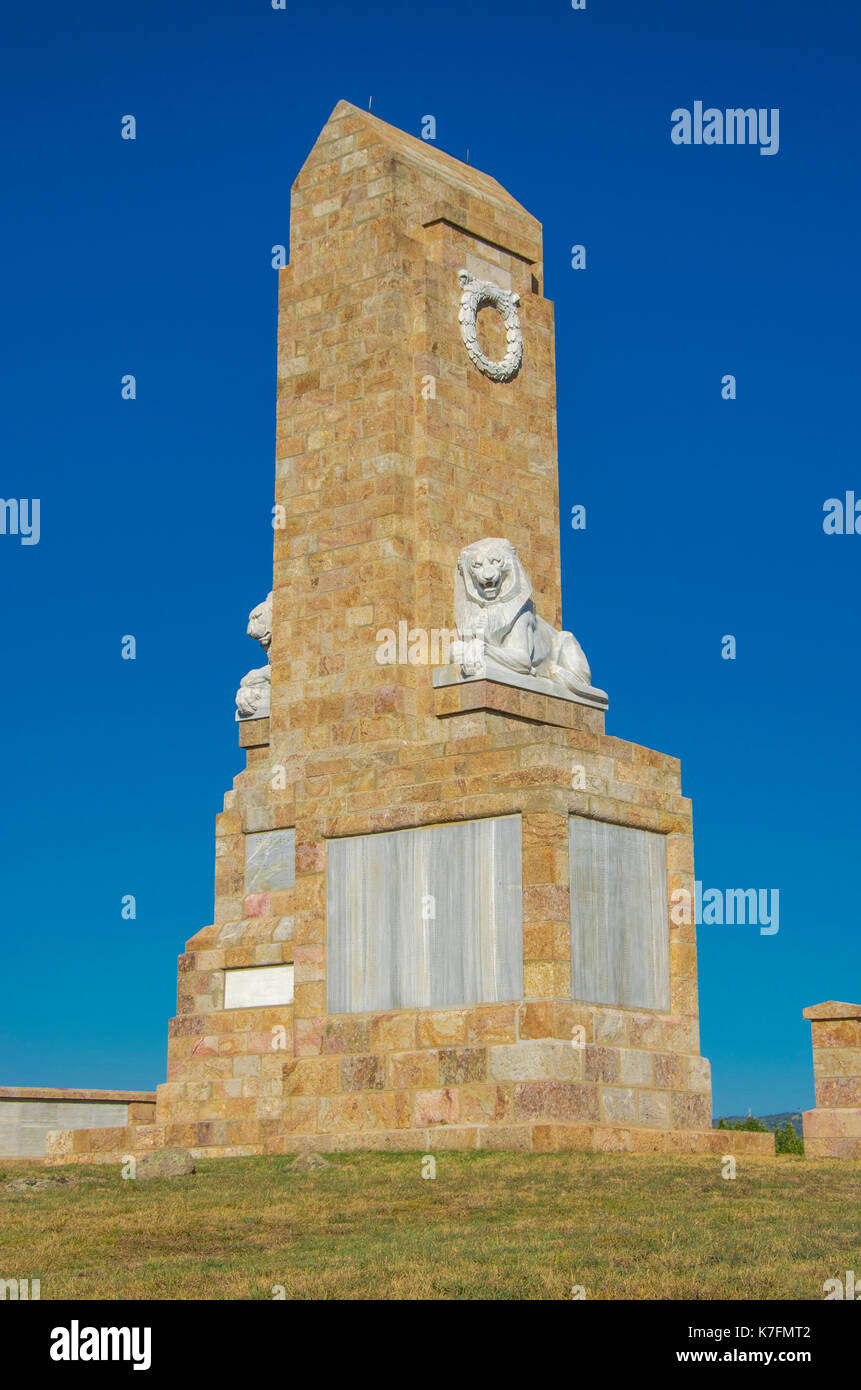 Grecia - doiran memorial vicino vilage doirani Foto Stock