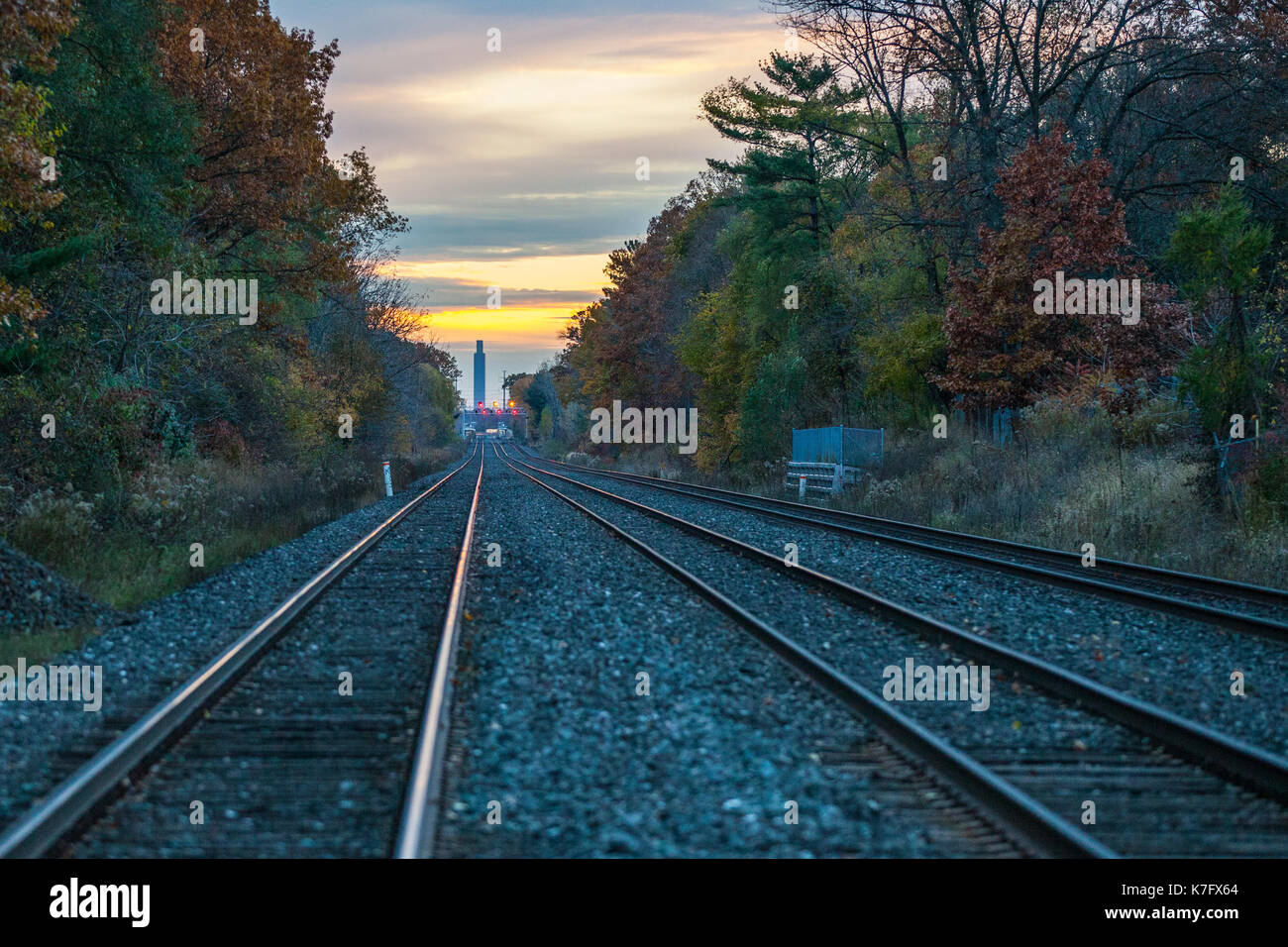 Un posto preferito di mia per fare qualche treno guardare... Foto Stock