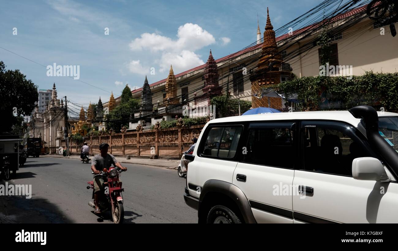 113street tra 182 st e Mao Tse Toung blvd a Phnom Penh Cambogia del sud-est asiatico Foto Stock