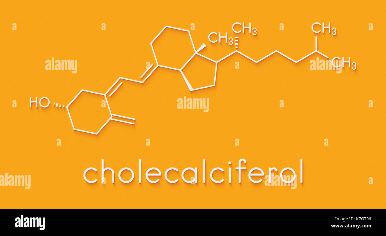 La vitamina D (d3, colecalciferolo). molecola di formula scheletrico. Foto Stock