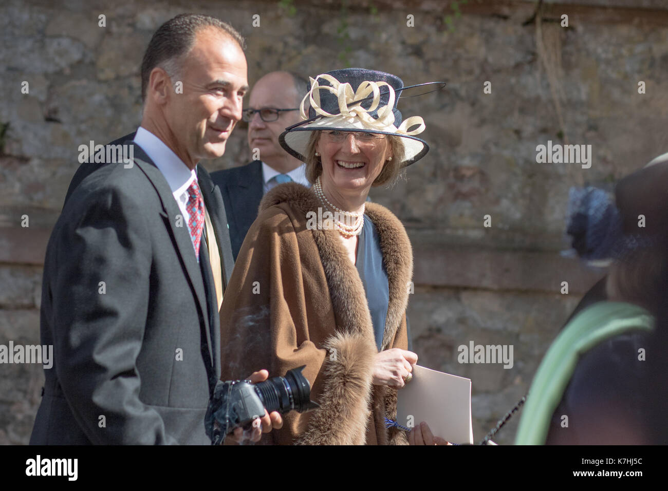 Amorbach, Germania. Xvi Sep, 2017. nozze religiose del principe ereditario Ferdinando di leiningen e princess Viktoria Luise von Preussen in amorbach (Baviera), Germania. il 16 settembre 2017. foto: erhardt szakacs /picture alliance | in tutto il mondo di utilizzo/picture alliance/dpa/alamy live news Foto Stock