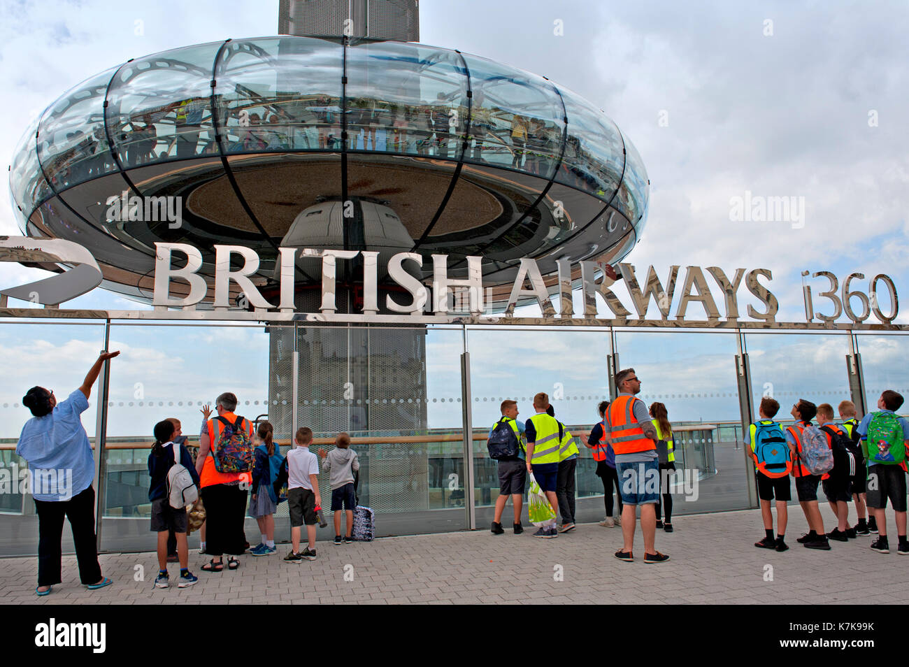 British Airways i360 torre di osservazione a Brighton Regno Unito Foto Stock