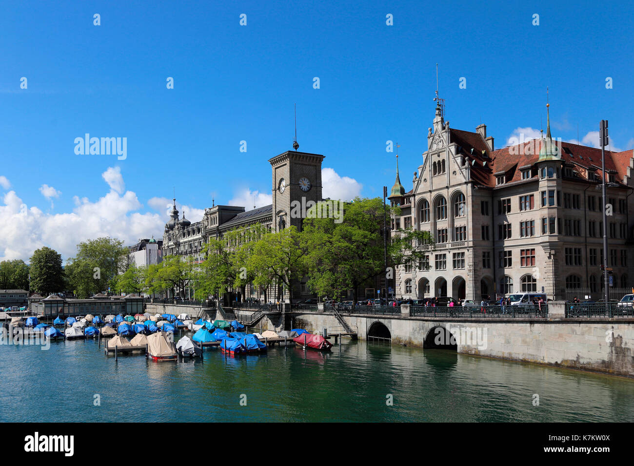La svizzera Zurigo town house Foto Stock