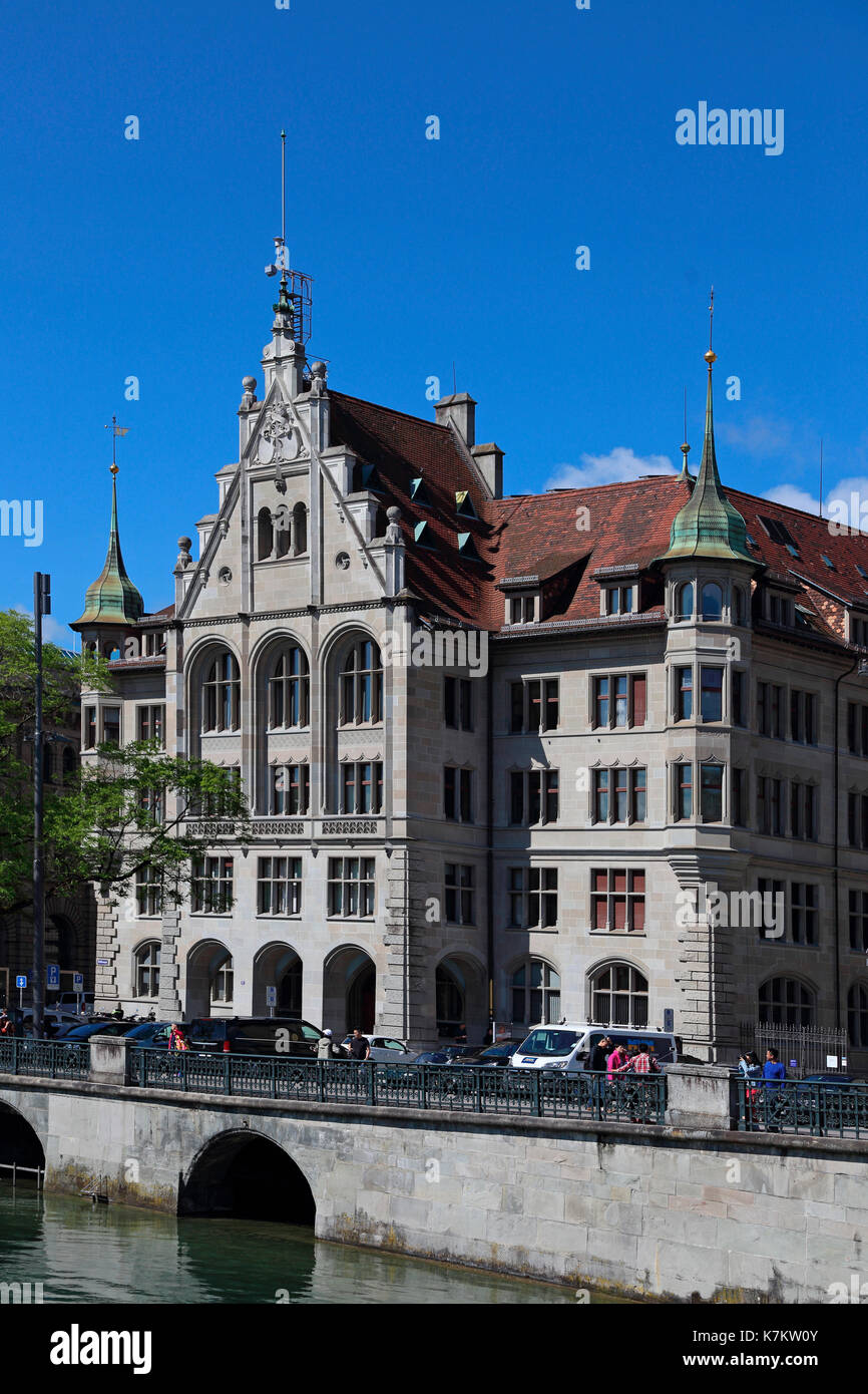 La svizzera Zurigo town house Foto Stock