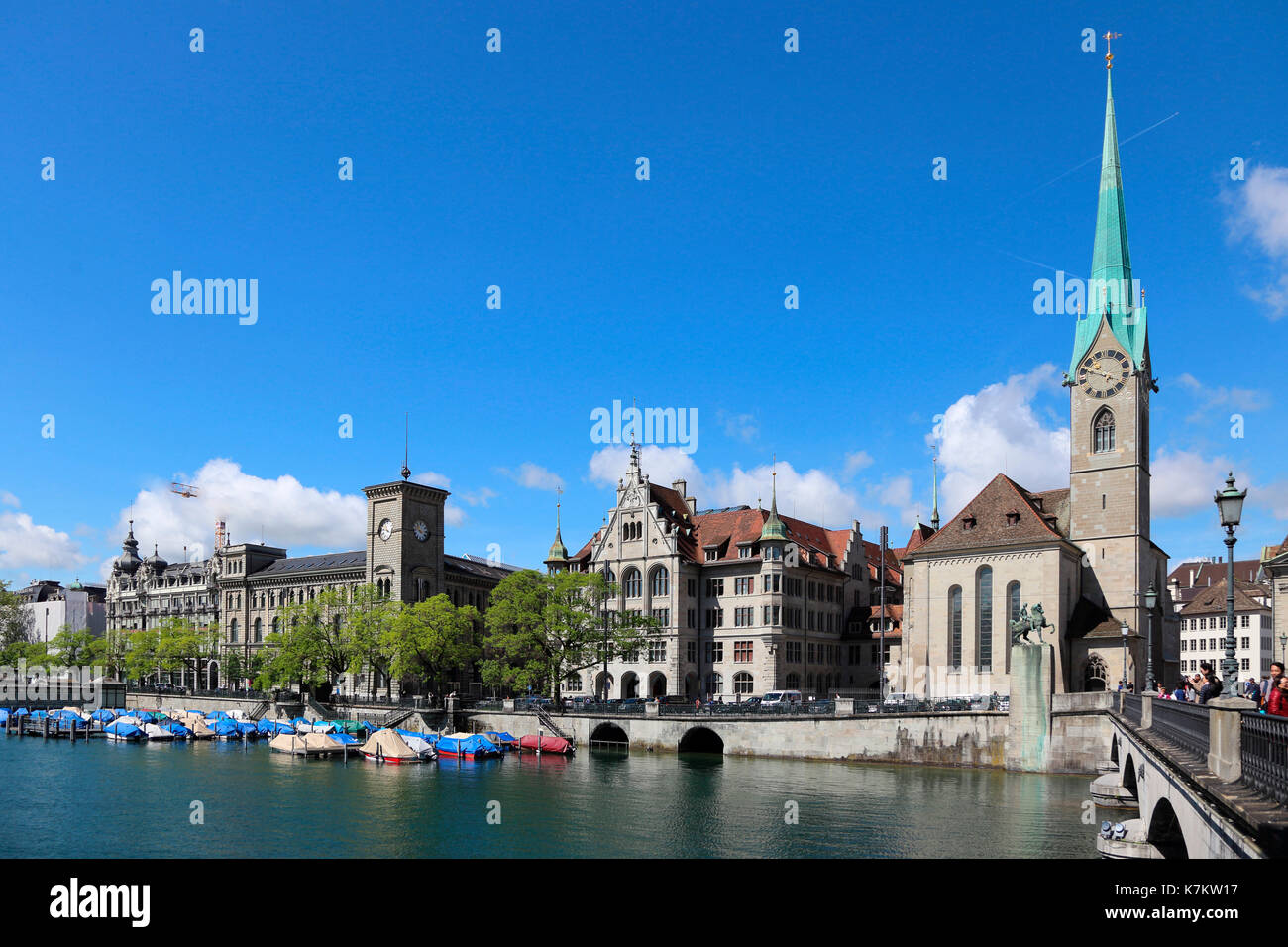 Svizzera Zurigo Frauenmünster Foto Stock