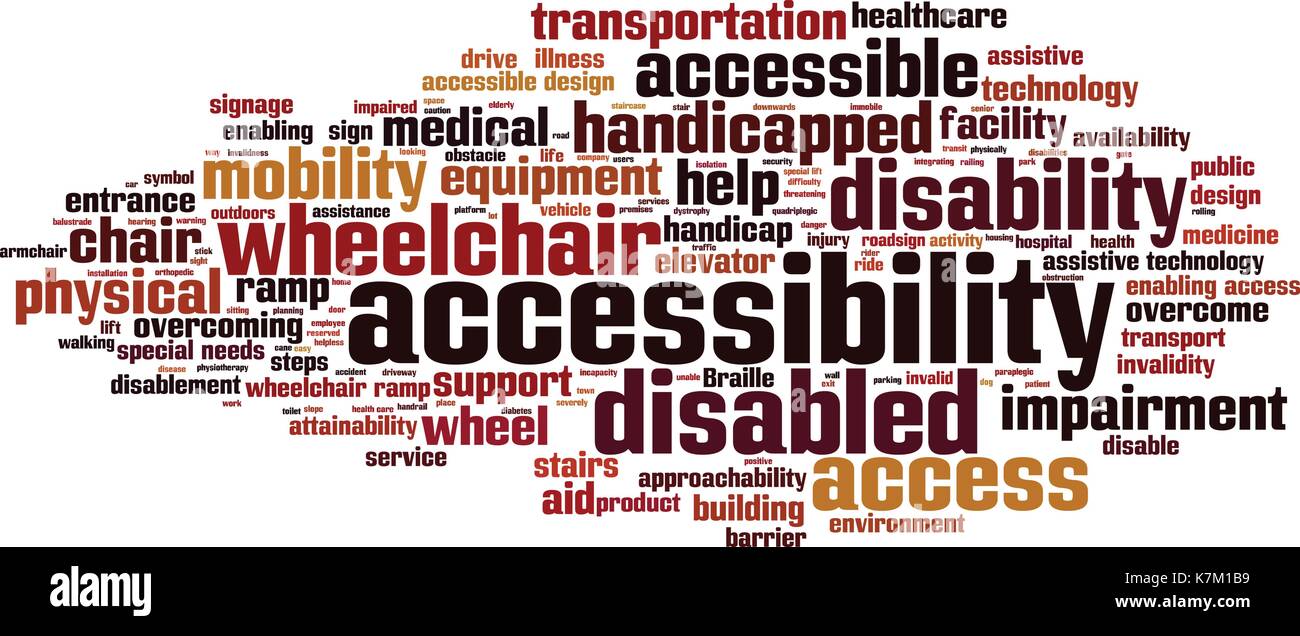 Parola di accessibilità concetto di cloud. illustrazione vettoriale Illustrazione Vettoriale