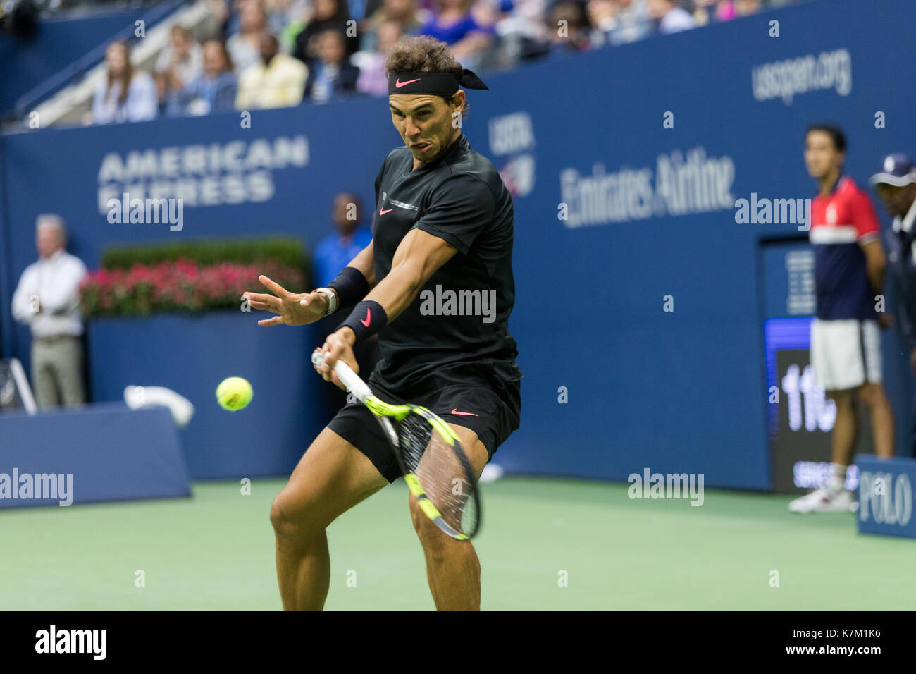 Rafael Nadal (esp) vincitore di uomini singoli finale al 2017 US Open Tennis championships Foto Stock