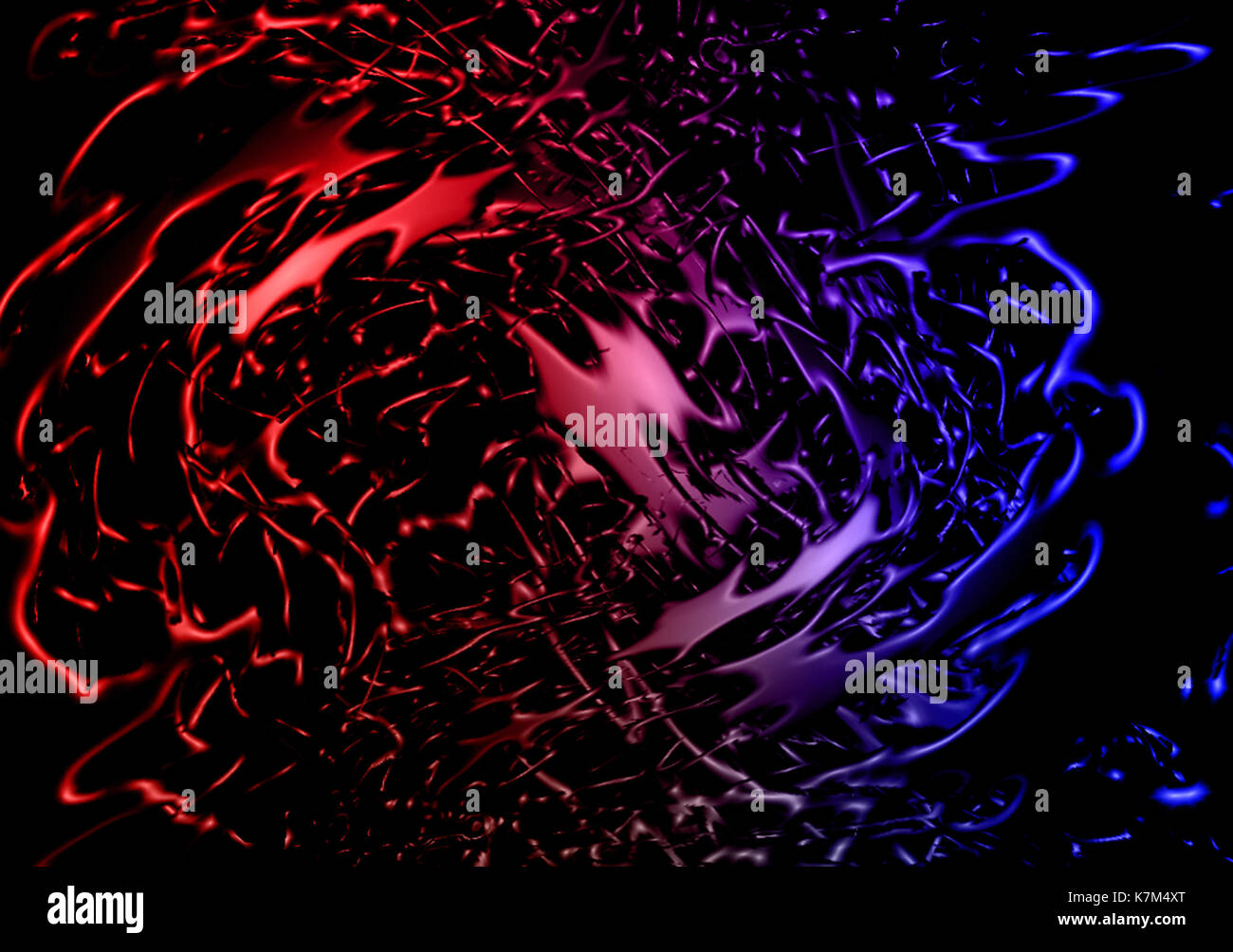 Immagine di astratta splash colorato 3D sfondo. Carta da parati medica con i BLOB, esplosione di colore, Blot lotta nell'abisso. Foto Stock