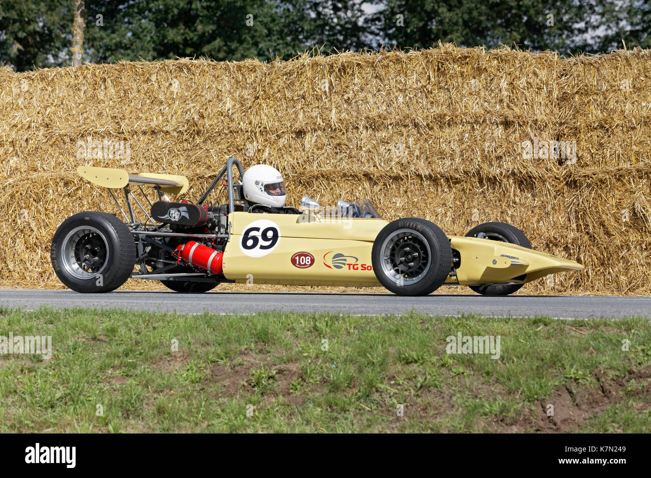 Lotus 69 Formula 3 sul circuito, auto da corsa dal 1971, Classic Days Schloss Dyck, Jüchen, Nord Reno-Westfalia, Germania Foto Stock