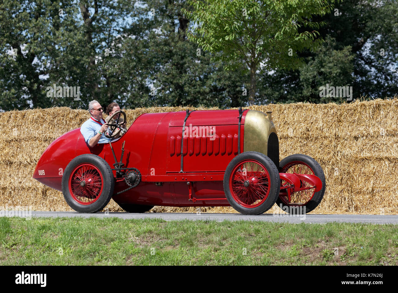 Fiat S 76 sul circuito, 'la Bestia di Torino', vettura record del mondo del 1911, Oldtimertreffen, Classic Days Schloss Dyck, Jüchen Foto Stock