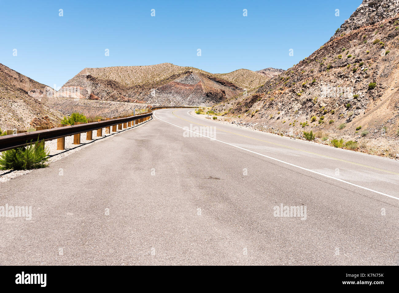 Death Valley ca-190 mountain pass Foto Stock